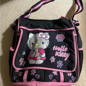 Pink and Black hello kitty crossbody/ shoulder bag.